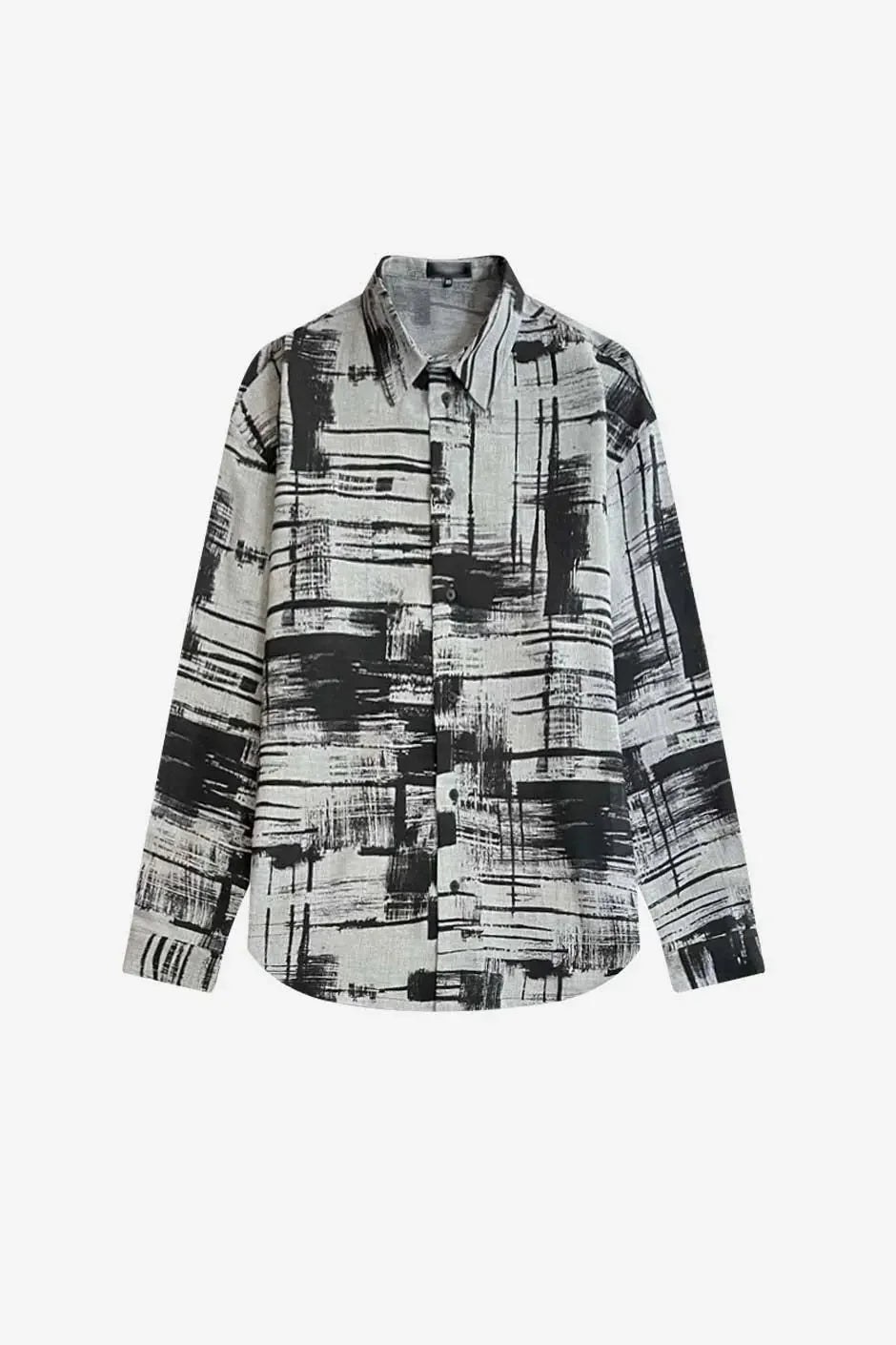 Chemise oversize en lin fabriquée en France, présentée à plat sur fond clair